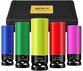 Boen 1/2" Wheel Protector Impact Socket 5PC Set